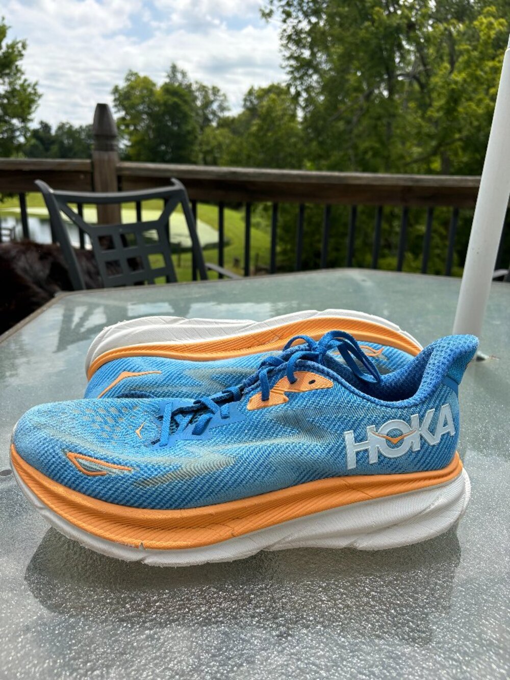 Hoka One Clifton 9 Coastal Sky All Aboard Running Shoes, Men US 13 Pre-Owned